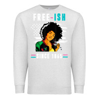 Oatmeal Heather juneteenth free ish since 1865 black Premium Sweatshirt - artisFamous