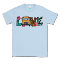 Dusty Blue love school bus Classic Tee - Artiststas