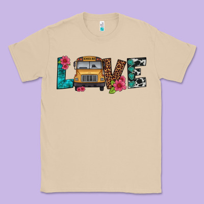 Love School Bus Classic Tee Designed By Artiststas
