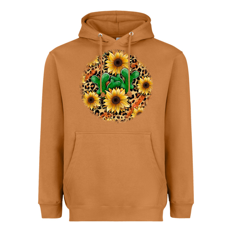 Leopard Cactus Sunflower Heavyweight Hoodie by JahusDesignShop | Teevron