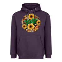 Plum leopard cactus sunflower Heavyweight Hoodie - JahusDesignShop