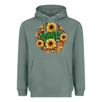 Sage leopard cactus sunflower Heavyweight Hoodie - JahusDesignShop
