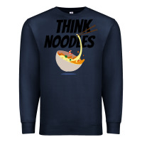 Navy think noodles Premium Sweatshirt - artisFamous