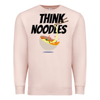 Pale Pink think noodles Premium Sweatshirt - artisFamous