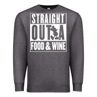 Charcoal Heather straight out a food and wine Premium Sweatshirt - artisFamous