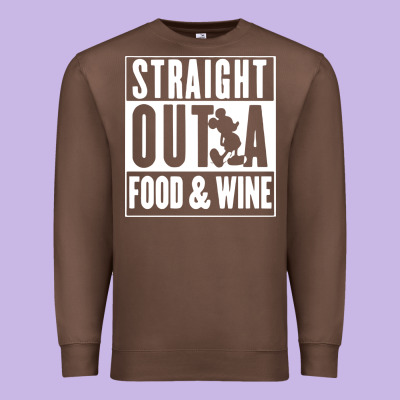 Straight Out A Food And Wine Premium Sweatshirt Designed By Artisfamous