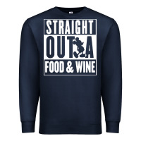 Navy straight out a food and wine Premium Sweatshirt - artisFamous