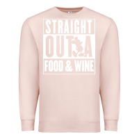 Pale Pink straight out a food and wine Premium Sweatshirt - artisFamous