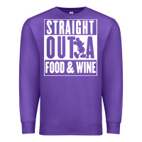 Purple straight out a food and wine Premium Sweatshirt - artisFamous