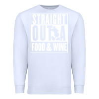 White straight out a food and wine Premium Sweatshirt - artisFamous