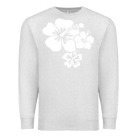 Oatmeal Heather hawaiian flower Premium Sweatshirt - artisFamous