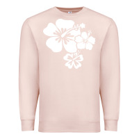 Pale Pink hawaiian flower Premium Sweatshirt - artisFamous