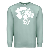 Seafoam hawaiian flower Premium Sweatshirt - artisFamous