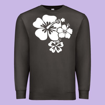 Hawaiian Flower Premium Sweatshirt Designed By Artisfamous