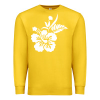 Lemon hawaiian flower Premium Sweatshirt - artisFamous