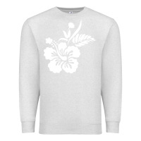 Oatmeal Heather hawaiian flower Premium Sweatshirt - artisFamous
