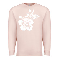 Pale Pink hawaiian flower Premium Sweatshirt - artisFamous