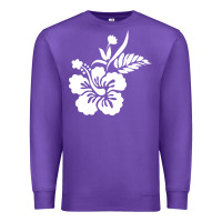 Purple hawaiian flower Premium Sweatshirt - artisFamous