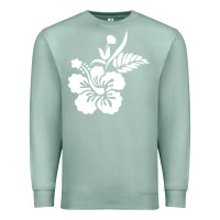 Seafoam hawaiian flower Premium Sweatshirt - artisFamous