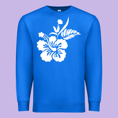 Hawaiian Flower Premium Sweatshirt Designed By Artisfamous