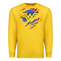 Lemon tear off wonder woman shield Premium Sweatshirt - artisFamous