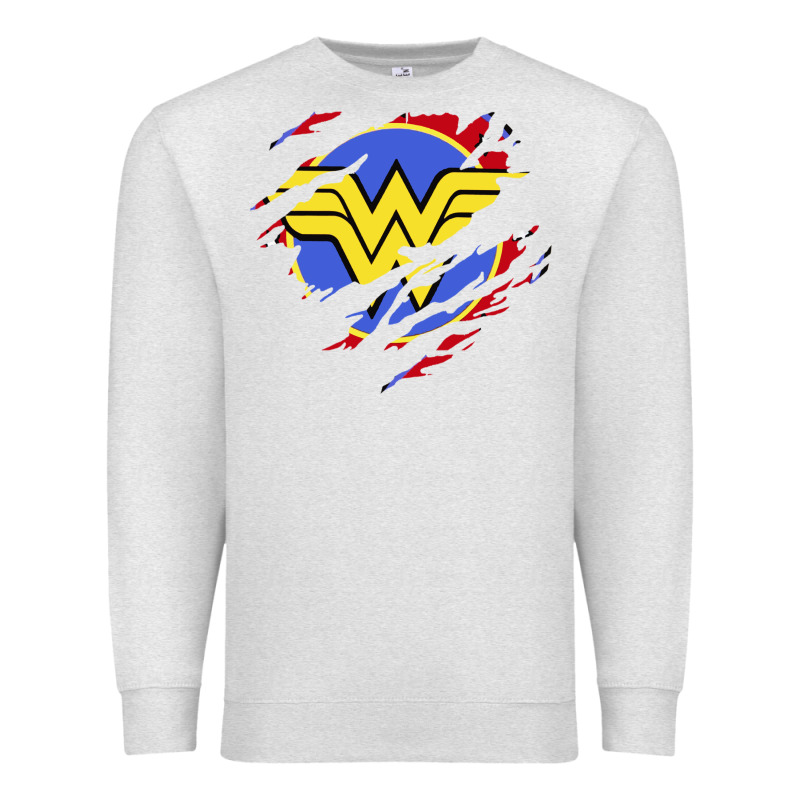 Tear Off Wonder Woman Shield Premium Sweatshirt by artisFamous | Teevron