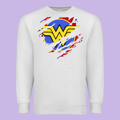 Tear Off Wonder Woman Shield Premium Sweatshirt Designed By Artisfamous