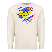 Sandshell tear off wonder woman shield Premium Sweatshirt - artisFamous