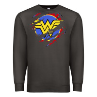 Smoke tear off wonder woman shield Premium Sweatshirt - artisFamous