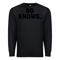 Black bo knows (black text) Premium Sweatshirt - artisFamous