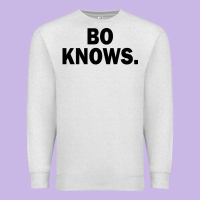 Bo Knows (black Text) Premium Sweatshirt Designed By Artisfamous