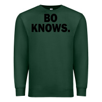 Sports Green bo knows (black text) Premium Sweatshirt - artisFamous