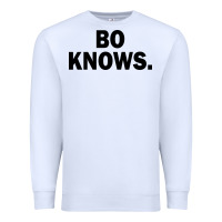 White bo knows (black text) Premium Sweatshirt - artisFamous