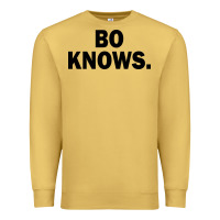 Antique Gold bo knows (black text) Premium Sweatshirt - artisFamous