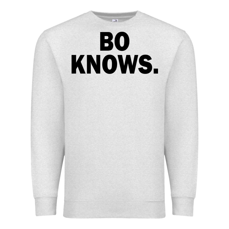 Bo Knows (black Text) Premium Sweatshirt by artisFamous | Teevron