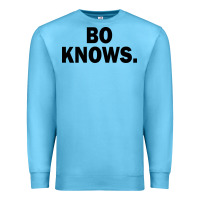 Ocean Blue bo knows (black text) Premium Sweatshirt - artisFamous