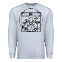 Heather Grey drums gift Premium Sweatshirt - artisFamous