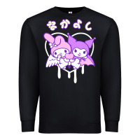 Black melody and kuromi heart Premium Sweatshirt - artisFamous