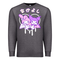Charcoal Heather melody and kuromi heart Premium Sweatshirt - artisFamous