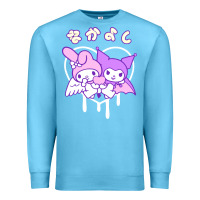 Ocean Blue melody and kuromi heart Premium Sweatshirt - artisFamous