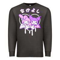 Smoke melody and kuromi heart Premium Sweatshirt - artisFamous