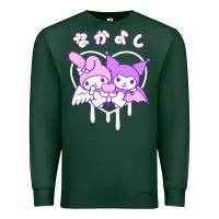 Sports Green melody and kuromi heart Premium Sweatshirt - artisFamous