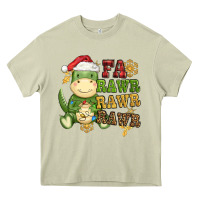 Mossy watercolor t rex fa rawr rawr rawr christmas Heavy Core Tee - CowGirlArtShop
