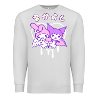 Dove Grey melody and kuromi heart Premium Sweatshirt - artisFamous