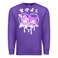 Purple melody and kuromi heart Premium Sweatshirt - artisFamous