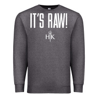 Charcoal Heather official hell's kitchen it's raw Premium Sweatshirt - artisFamous