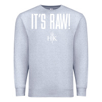 Heather Grey official hell's kitchen it's raw Premium Sweatshirt - artisFamous