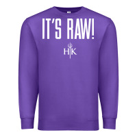 Purple official hell's kitchen it's raw Premium Sweatshirt - artisFamous