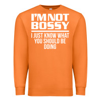 Carrot I'M NOT BOSSY I JUST KNOW WHAT YOU SHOULD BE DOING FUNNY Premium Sweatshirt - artisFamous