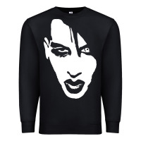 Black marilyn manson face Premium Sweatshirt - artisFamous